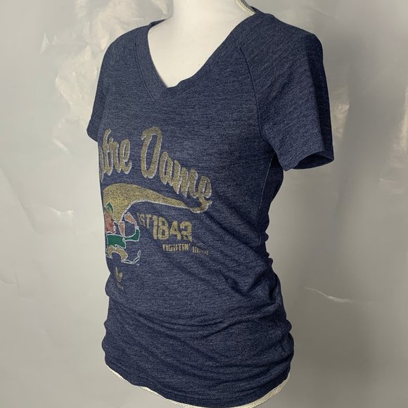 Notre Dame Women's V-Neck Tee - Picture 4 of 6